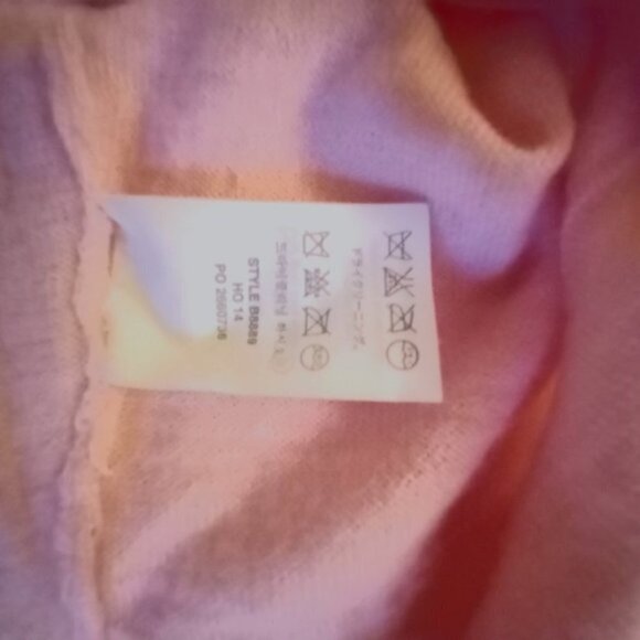 🏖️EXTRA FINE MERINO WOOL Pink V NECK SWEATER J Crew XS - Picture 8 of 9